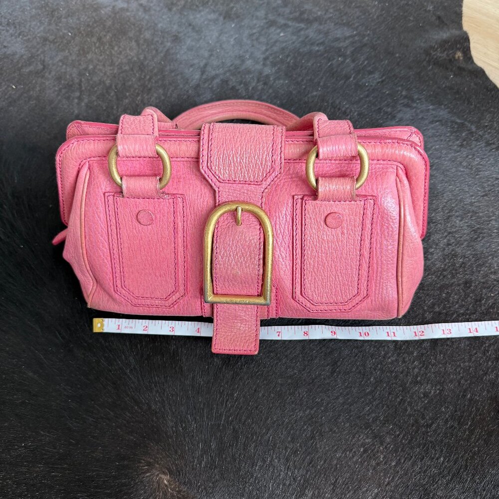 Celine Ella Frame Pink Leather Handbag - Picture 6 of 9